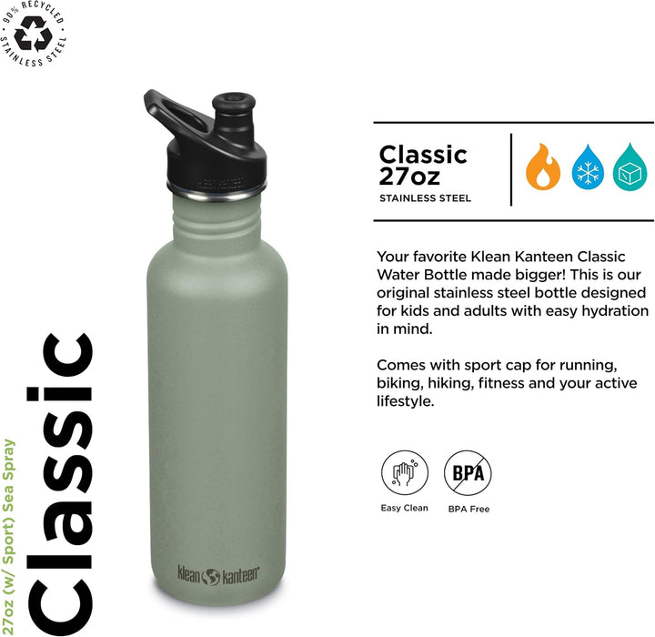 Klean Kanteen Classic Trinkflasche Meeresspray 800 ml 800 ml Meeresspray, 800 ml Meeresspray