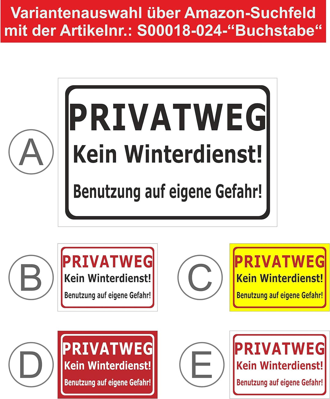 Melis-Folienwerkstatt Schild Privatweg - 60x40cm - Bohrlöcher - 3mm Aluverbund – 20 VAR S00018-024-B