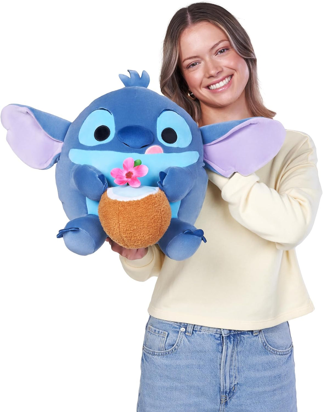 Snackles Disney 35 cm grosses Plüschspielzeug von ZURU, Plüschspielzeug mit Snack-Accessoire (Stitch