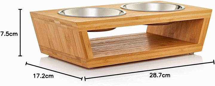 Migosset Futterstation - Erhöhter Futterspender für Katzen &amp; kleine Hunde - Futternapf-Halterung aus