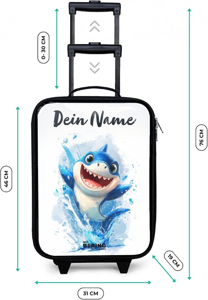 NoBoringSuitcases.com® Kinderkoffer Klein Personalisiert mit Name 48x31x19 cm Reisekoffer Kleine Kin