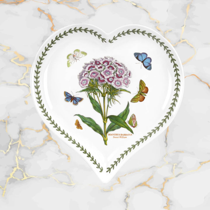 Portmeirion Botanic Garden Schale in Herzform (Sweet William) Klassiker, Klassiker
