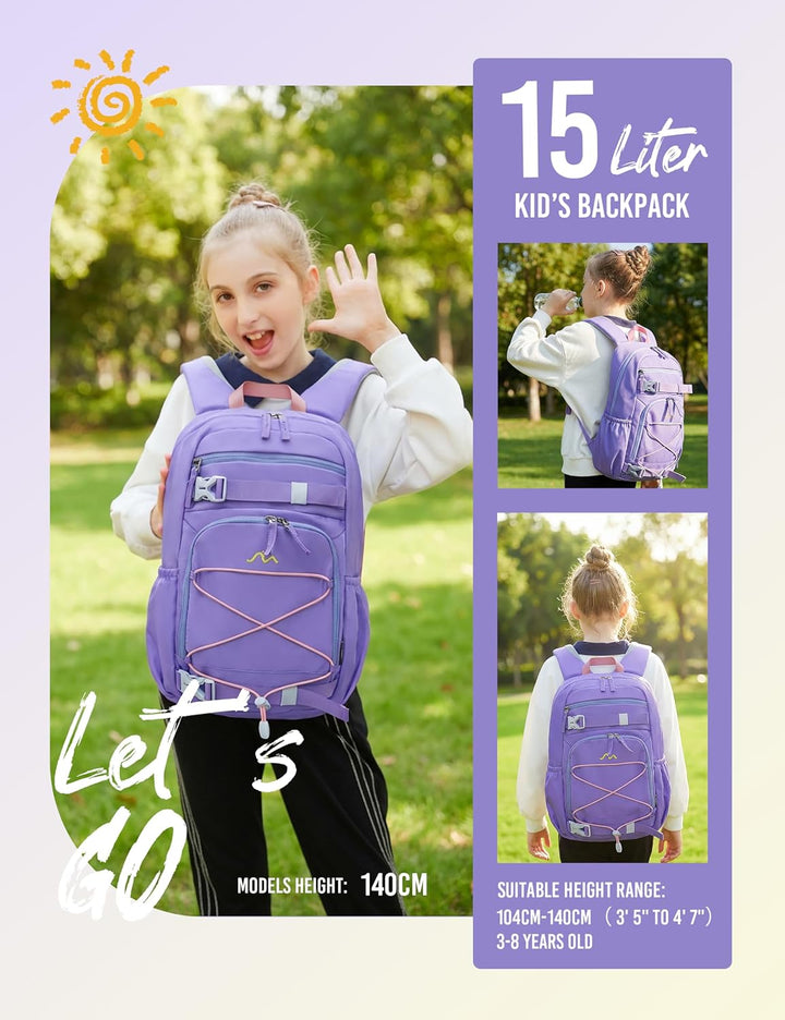 Mountaintop Kinderrucksack Mädchen Jungen Schulrucksack Schultasche für Schule Wander, 15L, 25 x 14