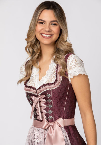 Stockerpoint Damen Dirndl Rosalinde Kleid für besondere Anlässe 30 Bordeaux, 30 Bordeaux