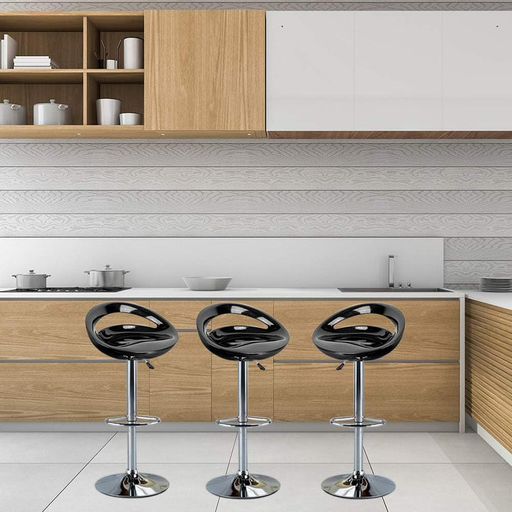 Barhocker 2er Set aus ABS Kunststoff, drehbar Barhocker in Höhe verstellbar von 55 bis 75 cm, Barhoc