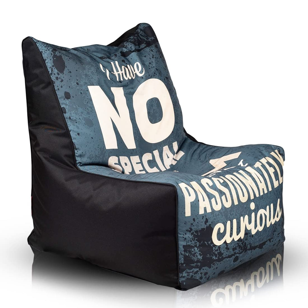Ecopuf Solid – Sitzsack mit Füllung aus weichem Polyester, gemustertes Design, Gartenmöbel, 75 x 75