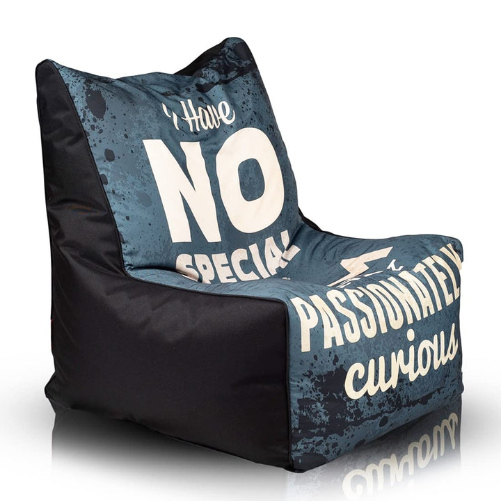 Ecopuf Solid – Sitzsack mit Füllung aus weichem Polyester, gemustertes Design, Gartenmöbel, 75 x 75