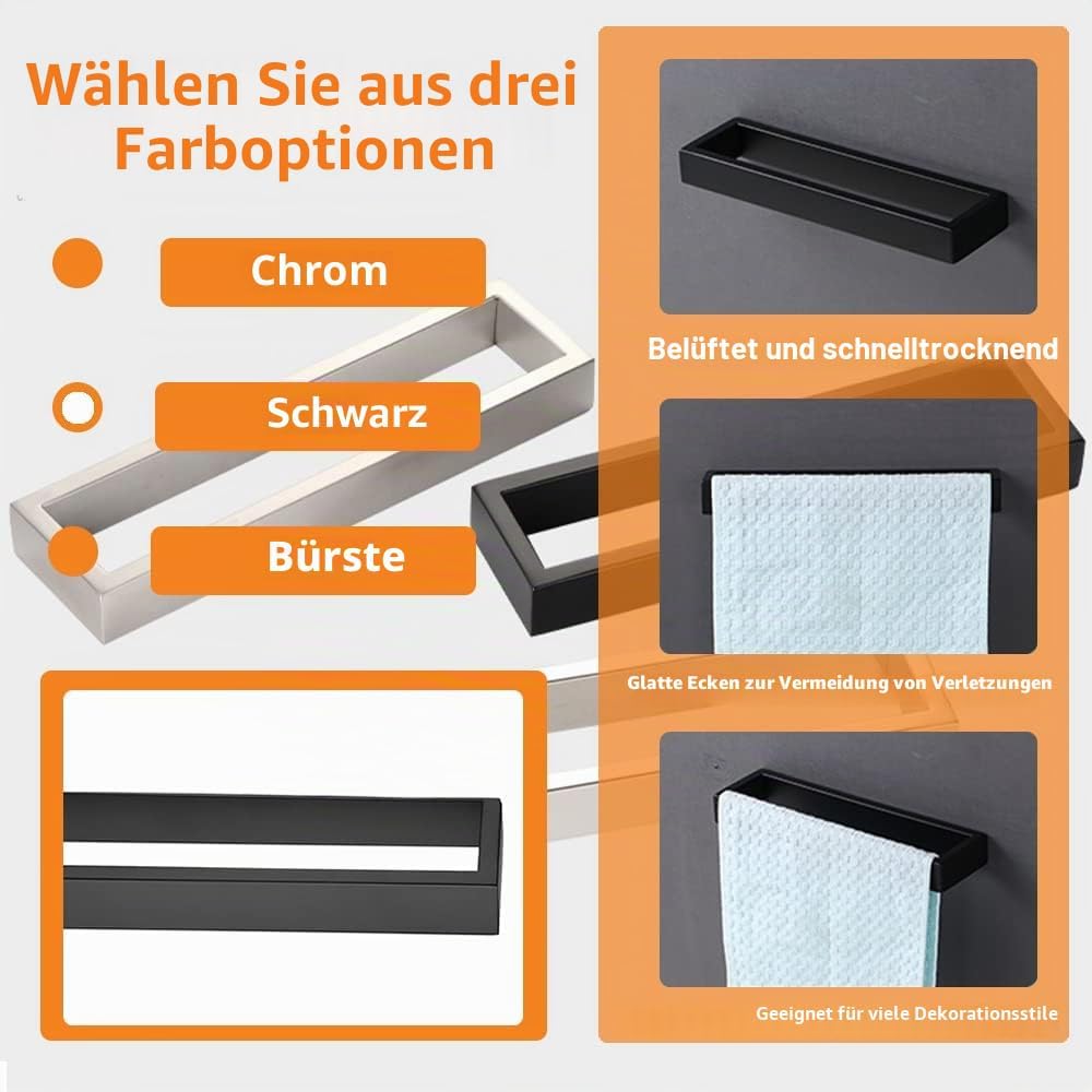 40cm Handtuchstange Handtuchhalter ohne Bohren Edelstahl Selbstklebend Handtuchstange Badetuchhalter
