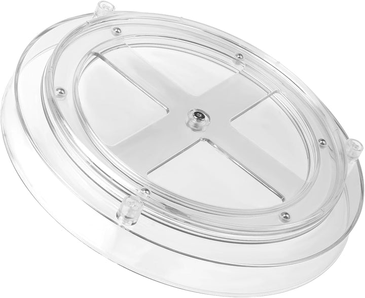 3 Stück 23cm Lazy Susan Drehteller Organizer, Kühlschrank Drehteller Organizer, Transparent Küche Dr