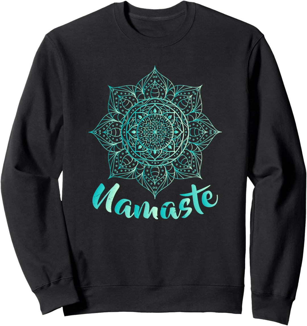 Namaste – Lotusblume – Spiritueller Yoga Om Sweatshirt