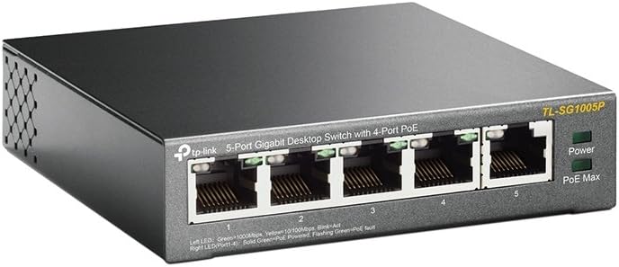 TP-Link EAP245 AC1750 WLAN Access Point und TP-Link TL-SG1005P 5-Port Gigabit PoE Switch mit 4 PoE+