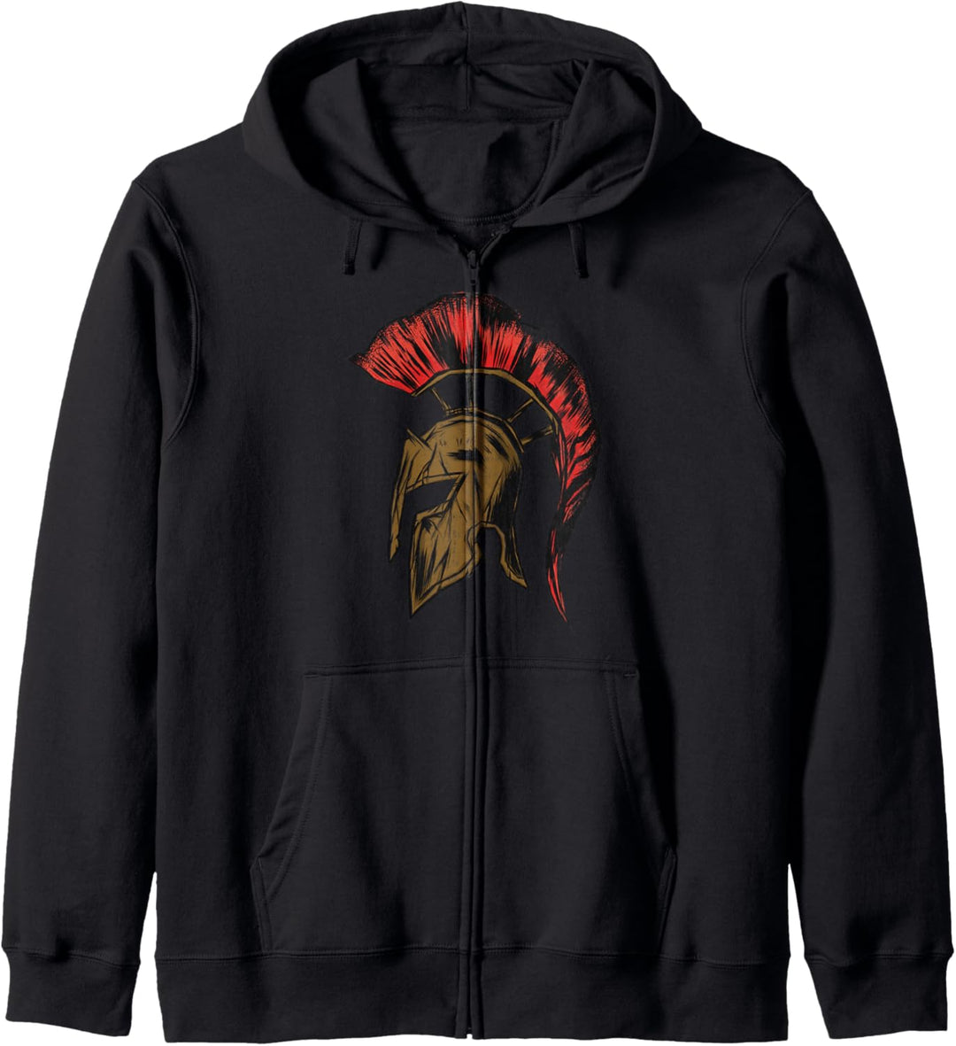 Spartanischer Krieger griechisches Helmdesign Kapuzenjacke