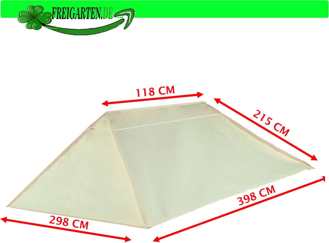 freigarten.de Ersatzdach für Pavillon 3x4m Pavillondach Gartenpavillondach Pavillonabdeckung Sand An