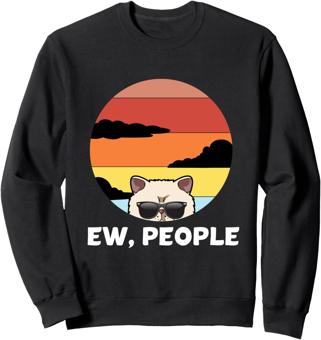 Igitt, Menschen Lustige Katze Lustige Exotische Kurzhaarkatz Sweatshirt