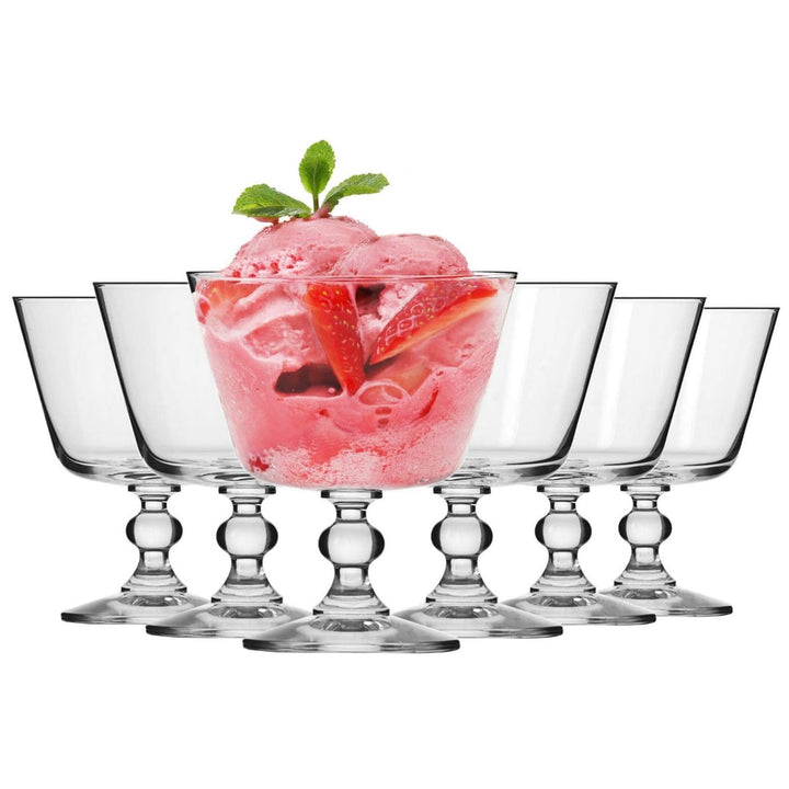 Krosno Eisbecher Eisschale Eisgläser Eiskaffe | Fruchtgeleeschale | Set von 6 | 380 ML | Krista Koll