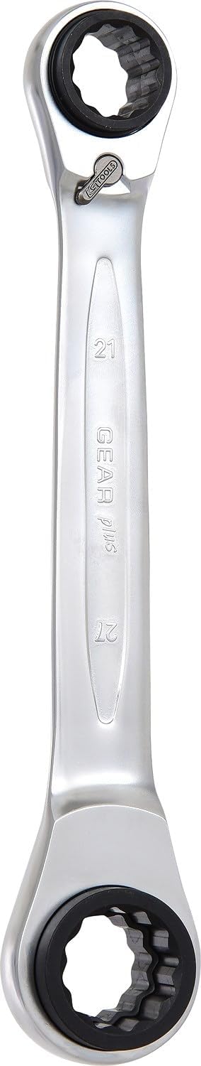 KS Tools 503.4553 4 in 1 GEARplus umschaltbar Doppel-Ratschenringschlüssel, 21x22x24x27mm, 21x22x24x