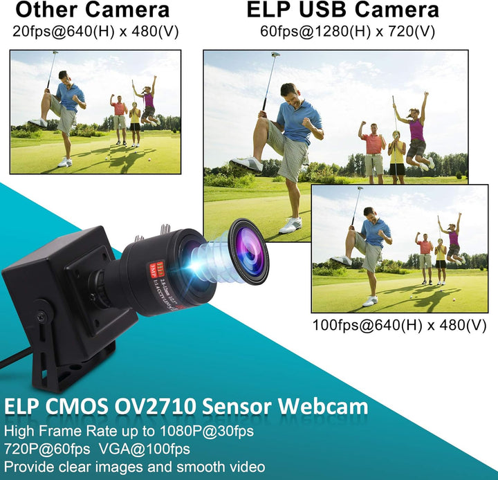 ELP 1080P Optical Zoom Webcam 2,8-12mm Vario Objektiv USB Kamera Full fps Full HD 1080p Webkamera mi