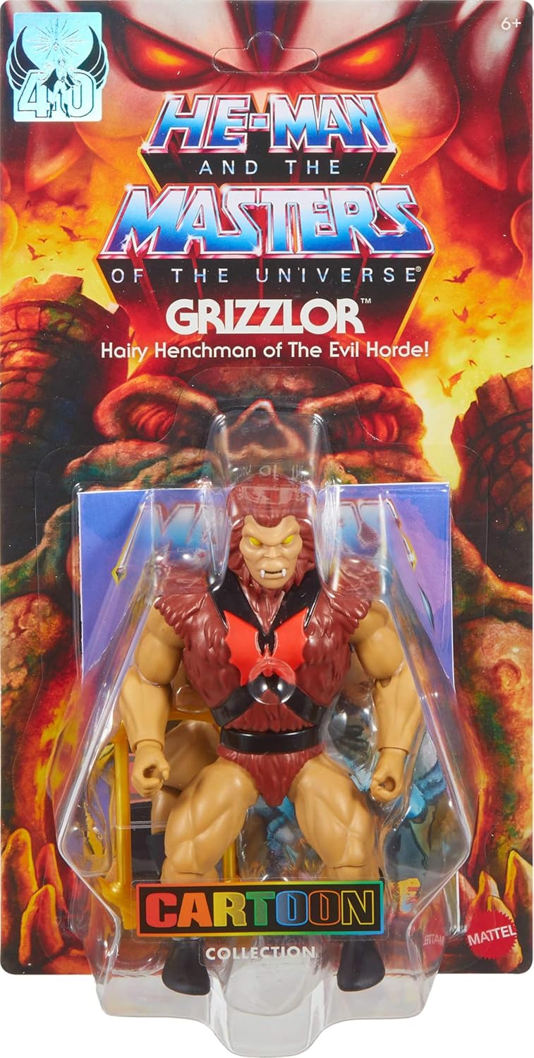 Masters of The Universe Origins Actionfigur Grizzlor aus der Cartoon-Kollektion, ca. 14 cm gross, 19