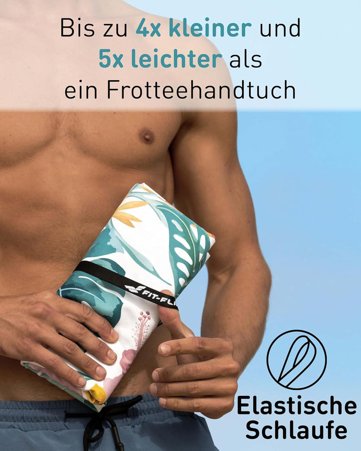 Fit-Flip Strandtuch XXL aus Mikrofaser - leicht und schnelltrocknend - 100% recyceltes Strandhandtuc