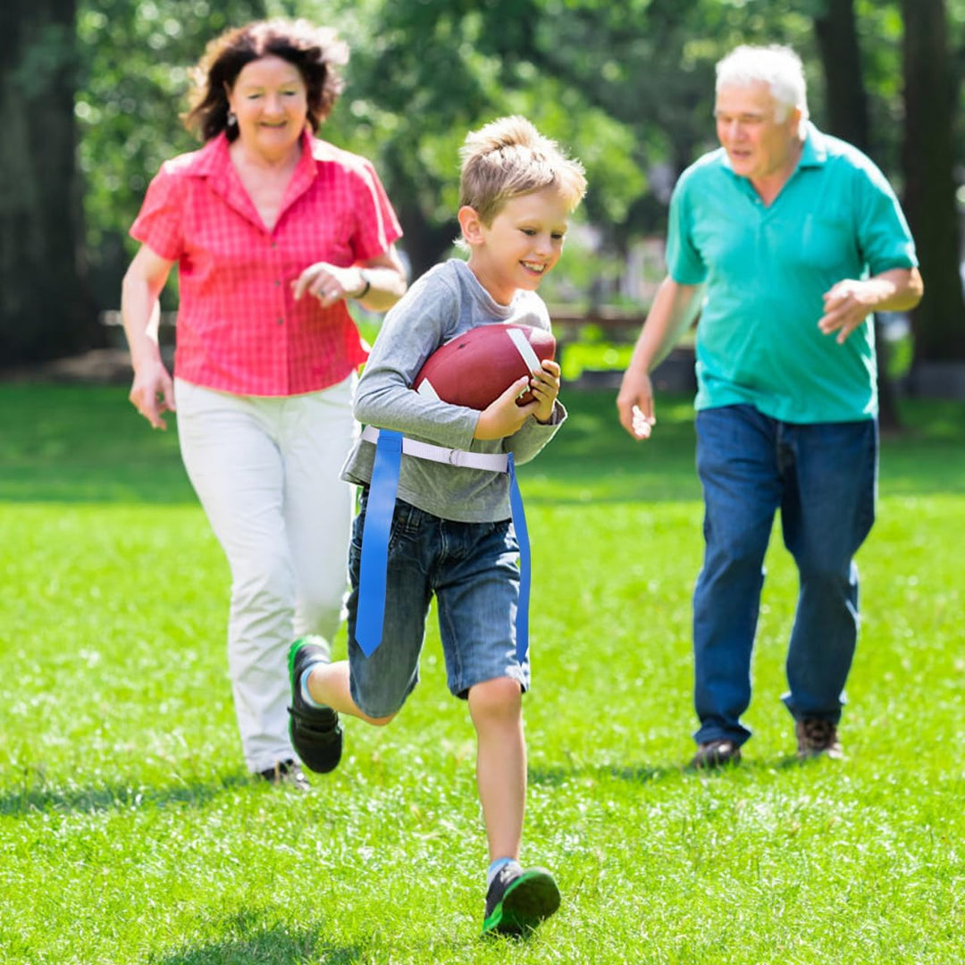 VORCOOL – 16-tlg. Flag Football Set mit 12 Gurten, 4 Kegeln für Fussball- und Footballtraining