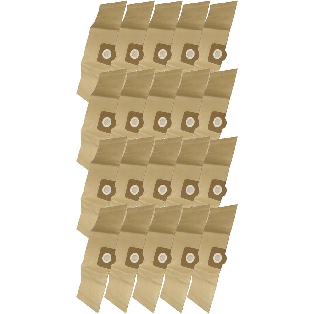 20 Industrie- Baustellen- Gewerbe- Heavy Papier Staubsaugerbeutel kompatibel für Kärcher A2201, 6.95