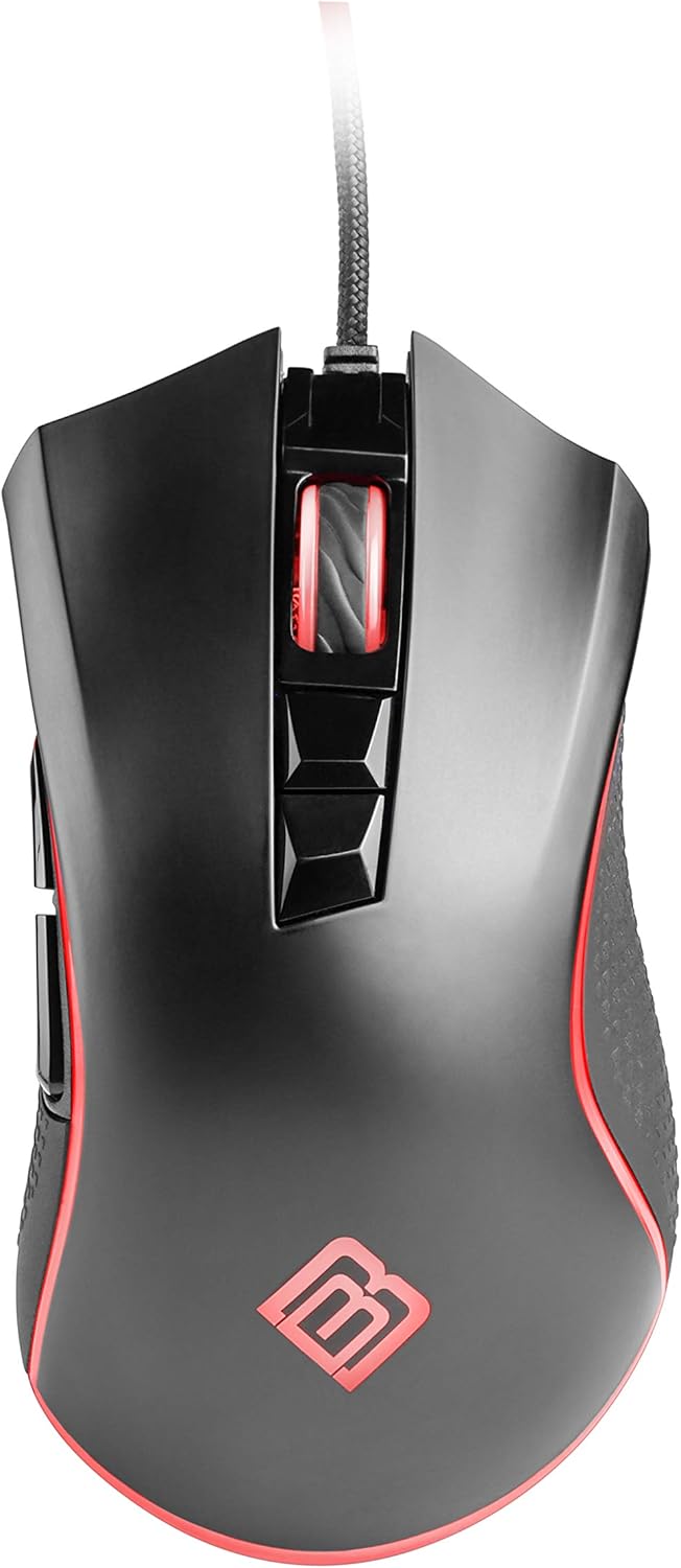 Ares - Gaming-Maus mit RGB-Beleuchtung, 7 Tasten und bis zu 4000 DPI Abtastrate, Ares