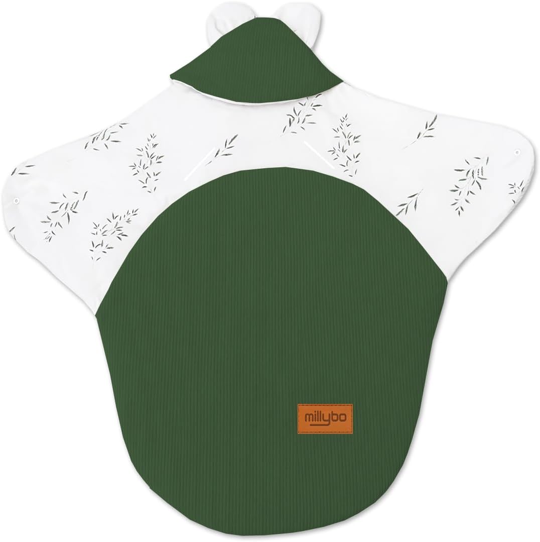 Baby Fusssack Einschlagdecke für Babyschale und Kinderwagen Grün, Grün