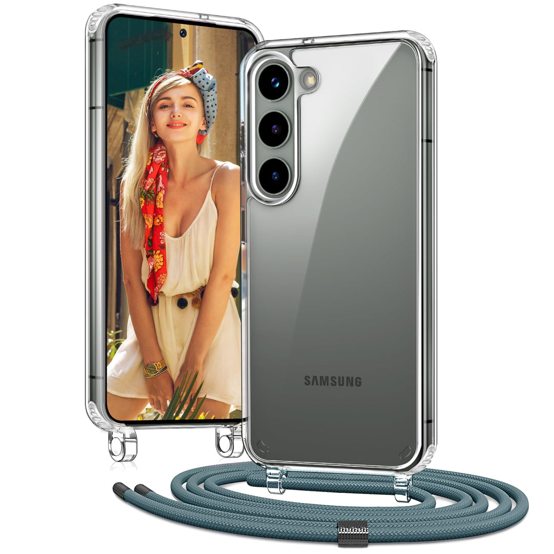 Handykette für Samsung Galaxy A55 5G / A35 5G Hülle mit Band - Necklace Handyhülle - Transparente Ca