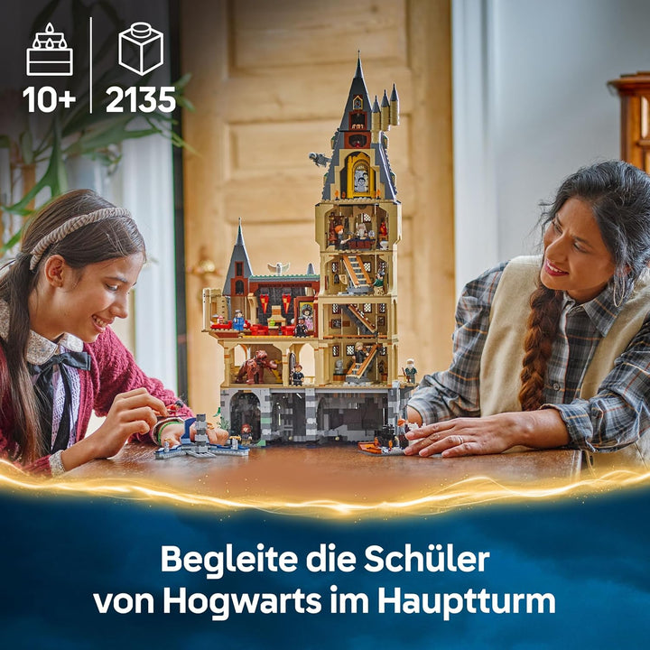 LEGO Harry Potter Schloss Hogwarts: Der Hauptturm - Spielzeug mit fliegendem Schlüssel, Zauberschach