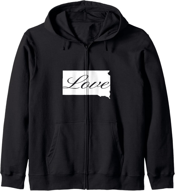 South Dakota Cursive Love State Pride Kapuzenjacke
