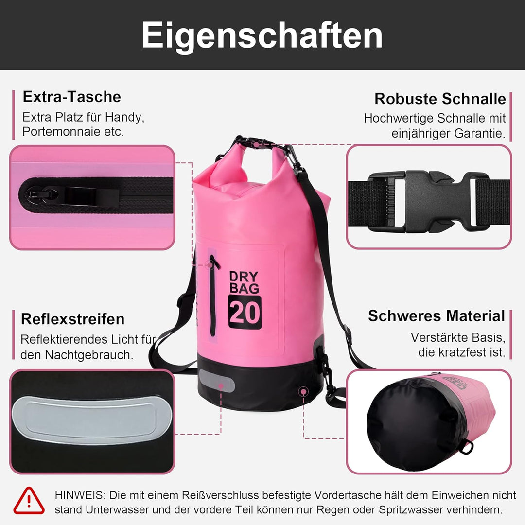 Blackace arteesol Dry Bag wasserdichte Tasche 5L/10L/20L/30L Wasserfester Beutel Packsack mit Langen