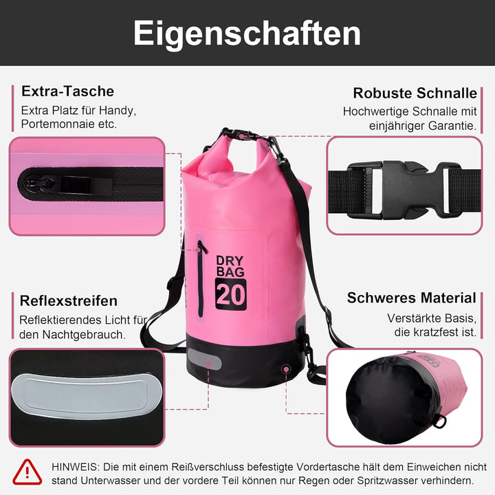 Blackace arteesol Dry Bag wasserdichte Tasche 5L/10L/20L/30L Wasserfester Beutel Packsack mit Langen