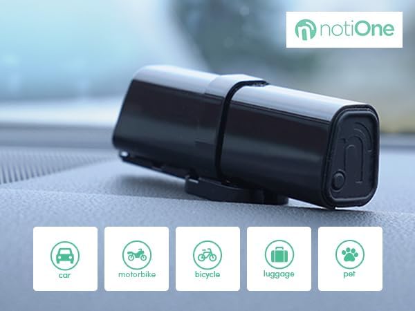 Tracker GPS Plus notiOne® mit Diebstahlschutz Alarm | Mini-Tracker ohne ABO | Auto GPS Ortungschip f