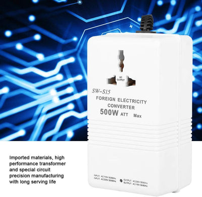 Boost/Buck Converter, SW-S15 500W Step-Up & Down Spannungswandler, Transformator von 220 V auf 110 V