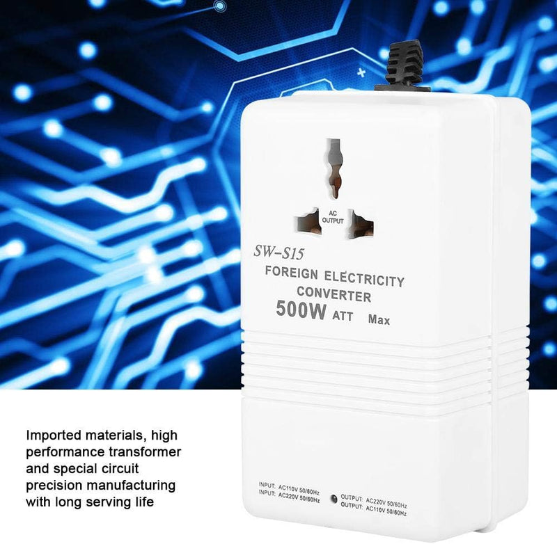 Boost/Buck Converter, SW-S15 500W Step-Up & Down Spannungswandler, Transformator von 220 V auf 110 V