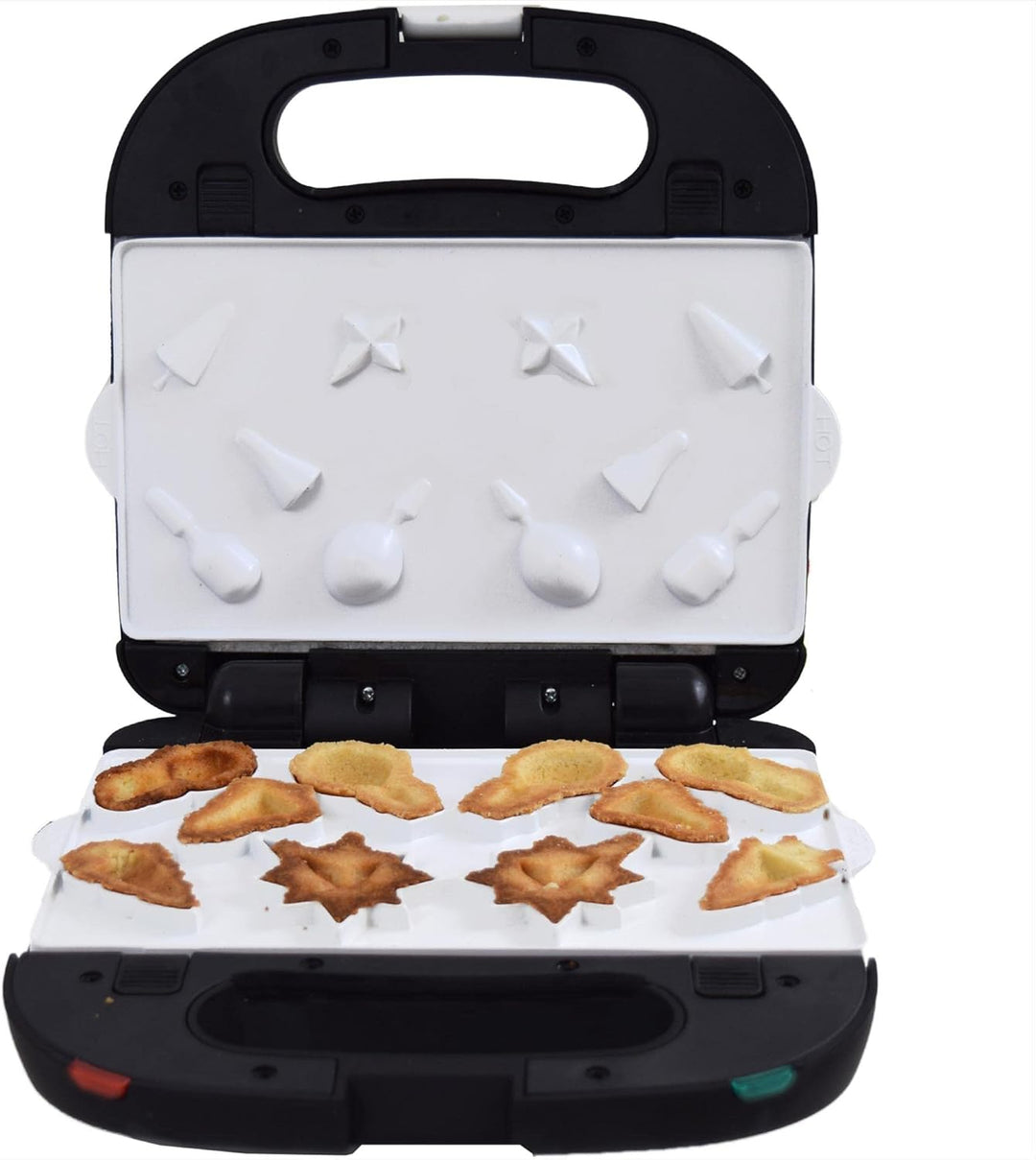 Syntrox Weihnachtsmotiv Kombigerät mit Wechselplatten SM-1500W Perom, Antihaftbeschichtet, Edelstahl