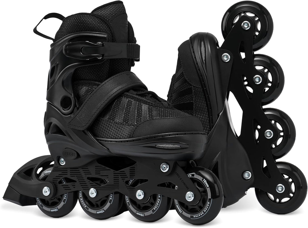 RAVEN Inline Skates Inliner für Kinder und Erwachsene OPTIONAL 2in1 mit Schlittschuhen verstellbar O