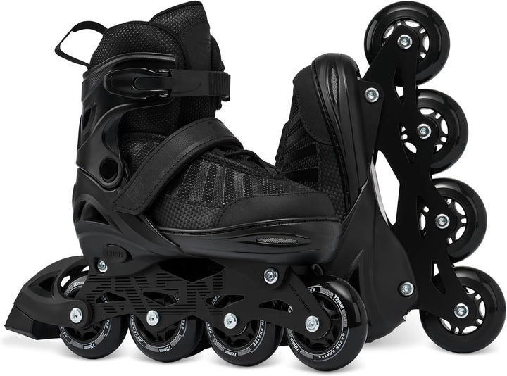 RAVEN Inline Skates Inliner für Kinder und Erwachsene OPTIONAL 2in1 mit Schlittschuhen verstellbar O
