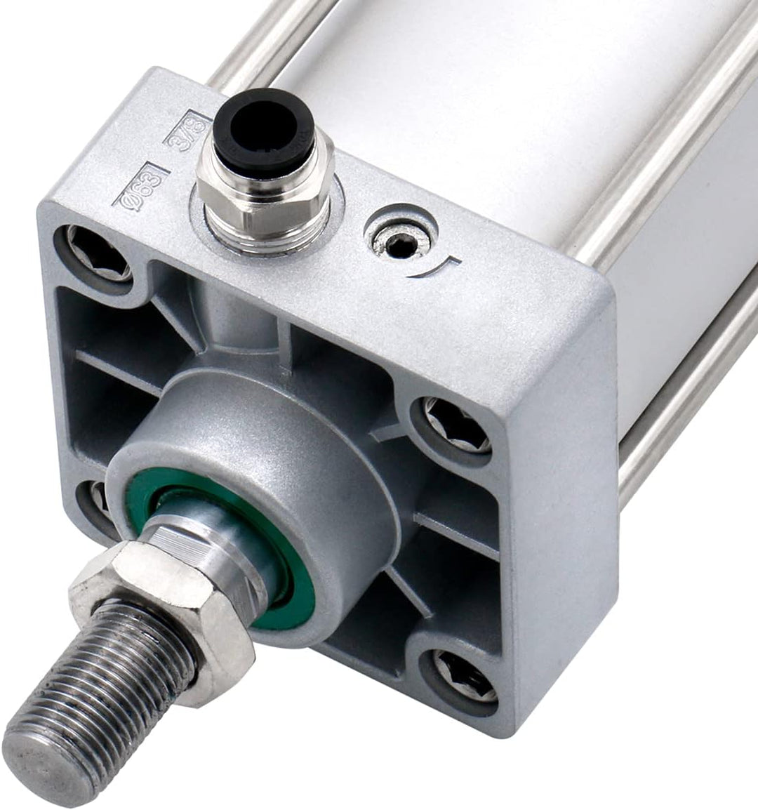 Heschen Pneumatischer Standard-Luftdruckzylinder, SC 63-250, PT3/8" Anschluss, 63mm Bohrung, 250mm H