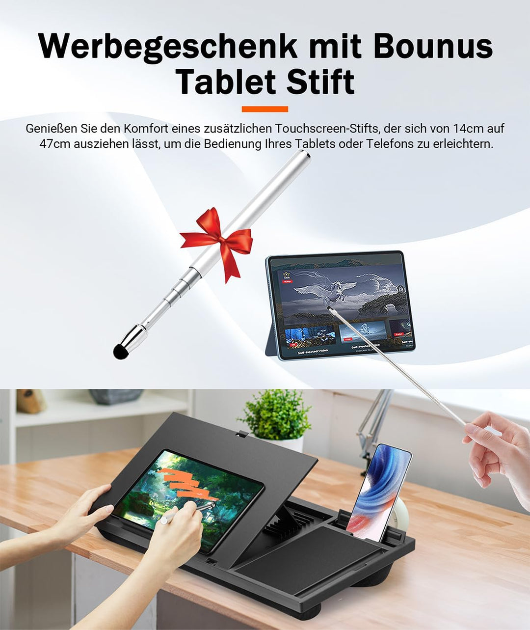 Ecognomic Laptopkissen Knietablett, Laptop Unterlage Schoss für Bett & Sofa, Value Packed mit einem