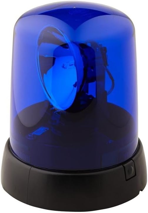 HELLA - Halogen-Rundumkennleuchte - KL 7000 - 12V - blau - Anbau/geschraubt - Stecker: Flachstecker