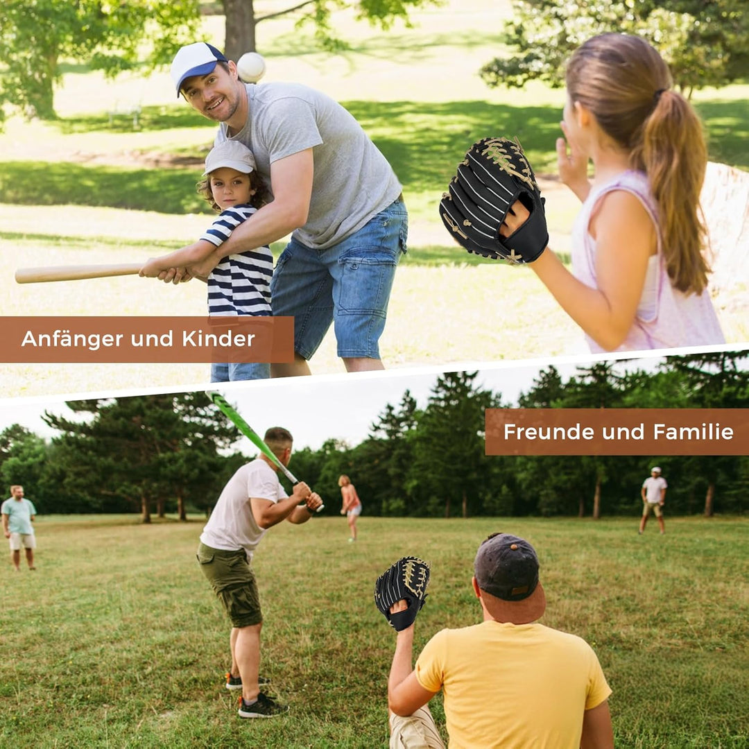 Baseball Handschuhe, Softball Handschuhe mit 1 Ball, Baseball Training Wettbewerb Handschuh Verdicke