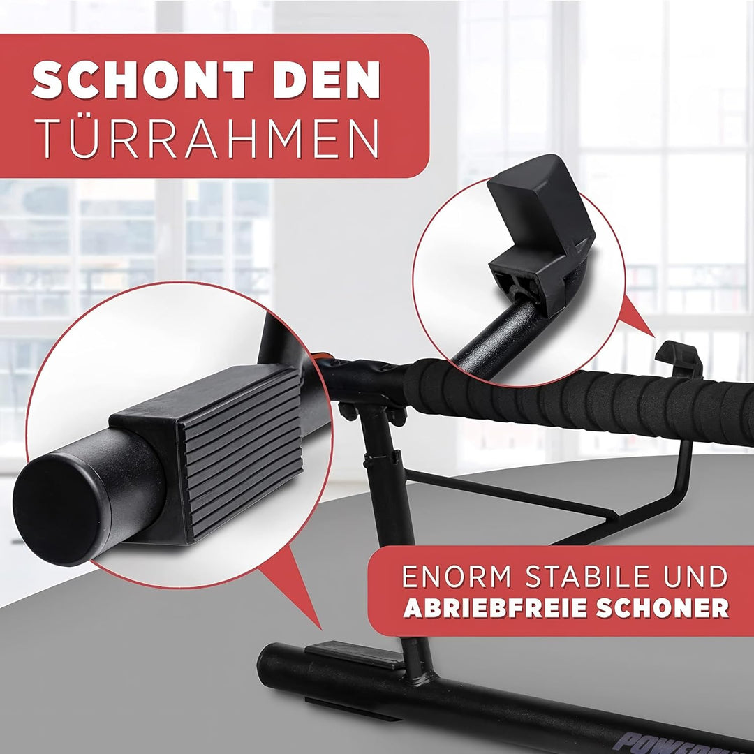 POWERFUL-X Klimmzugstange Türrahmen – vielseitig einsetzbare Fitnessstange – Türreck ohne Aufbau – P