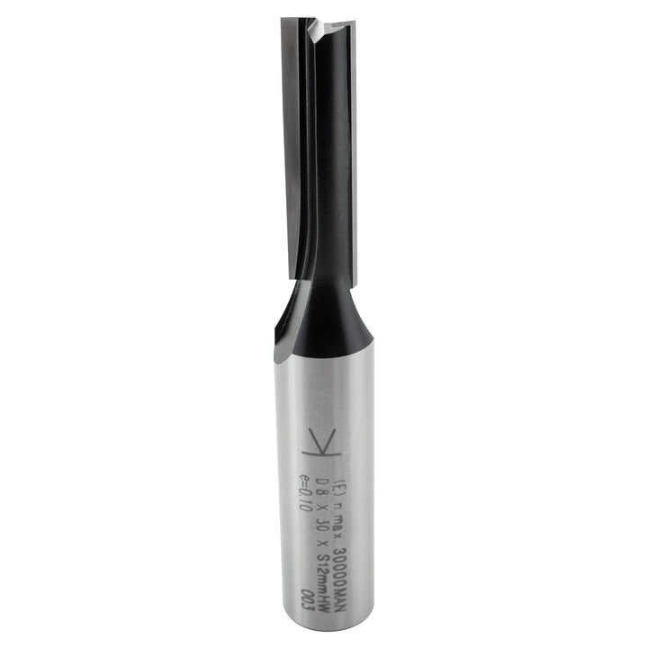 ENT 10517 Nutfräser HW, Schaft (S) 12 mm, Durchmesser (D) 8 mm, NL 30 mm, SL 40 mm, GL 77 mm D=8 / N