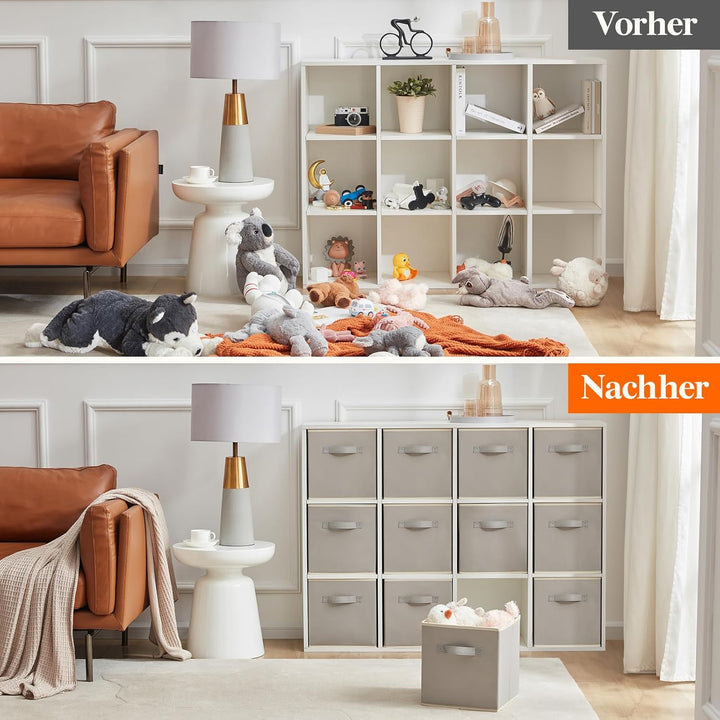 Lifewit 12 Stück Aufbewahrungswürfel, Aufbewahrungsbox aus Stoff, Ordnungsboxen aus Vliesstoff mit G
