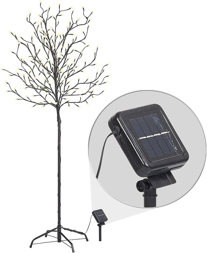 Lunartec Solarbaum: XL-Solar-LED-Lichterbaum mit 200 beleuchteten Knospen, 150cm, IP44 (Solarbaum Ga