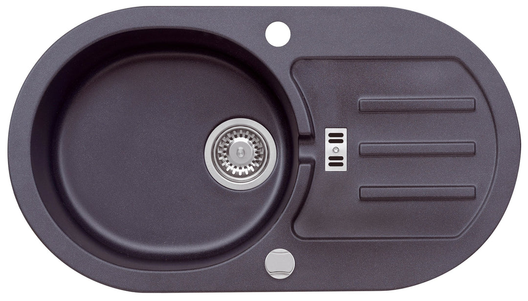 AXIS KITCHEN Malibu 30 Spülbecken Einbecken Spüle 77x43cm Material Axigranit Küchenspüle Farbe Night