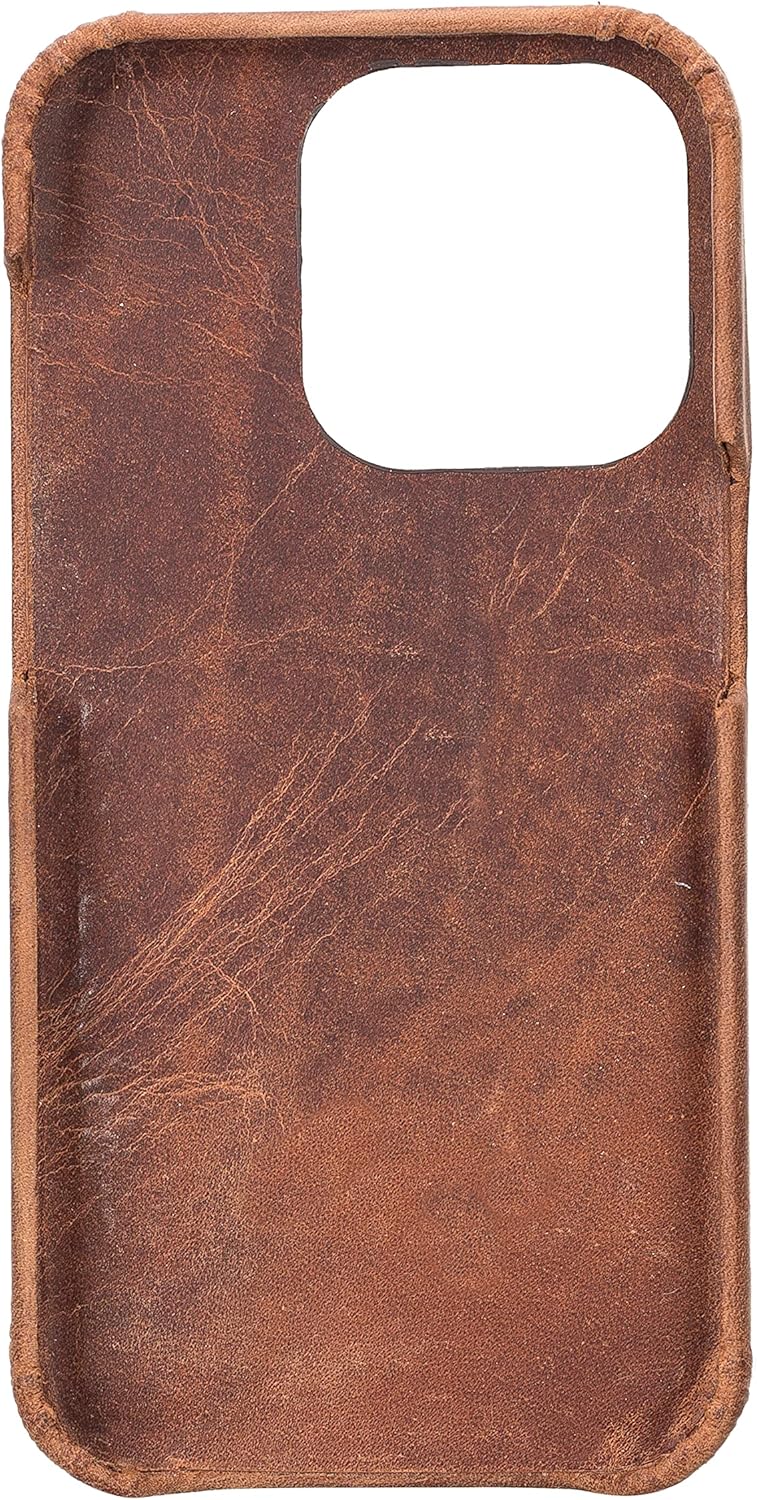 Solo Pelle Lederhülle kompatibel für iPhone 14 Pro in 6.1 Zoll abnehmbare Hülle (2in1) inkl. Kartenf