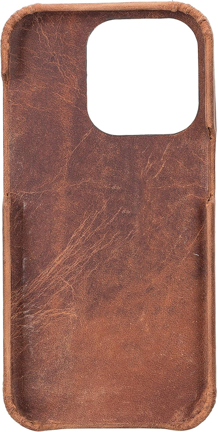 Solo Pelle Lederhülle kompatibel für iPhone 14 Pro in 6.1 Zoll abnehmbare Hülle (2in1) inkl. Kartenf