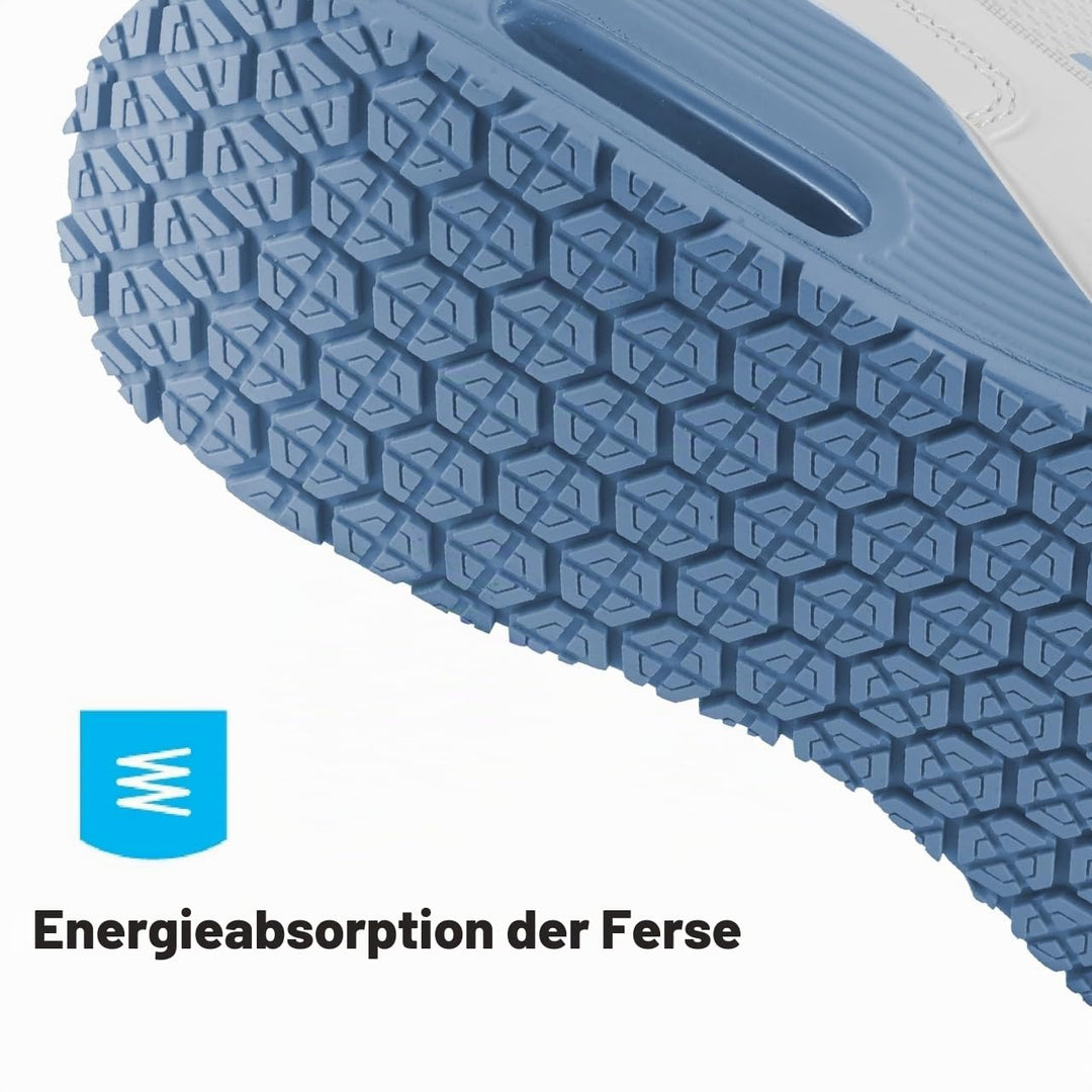 Oxypas ElaS4201lbl Ela SRC-Sportschuhe, Arbeitsschuhe, Sneaker,White with Light Blue,42 EU 42 EU Bla